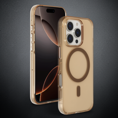 Joko Apple İphone 16 Pro Max Gleam Pc Sert Magsafe Kılıf - Şeffaf-gold