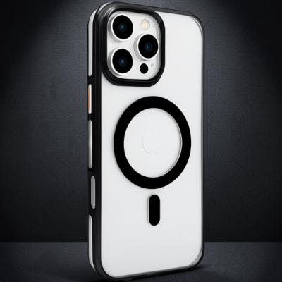 Joko Apple İphone 16 Pro Max Gleam Pc Sert Magsafe Kılıf - Şeffaf-siyah