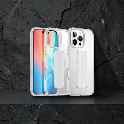 Joko Apple İphone 16 Pro Max Kılıf Alfa Magsafe Standlı Kapak - Şeffaf