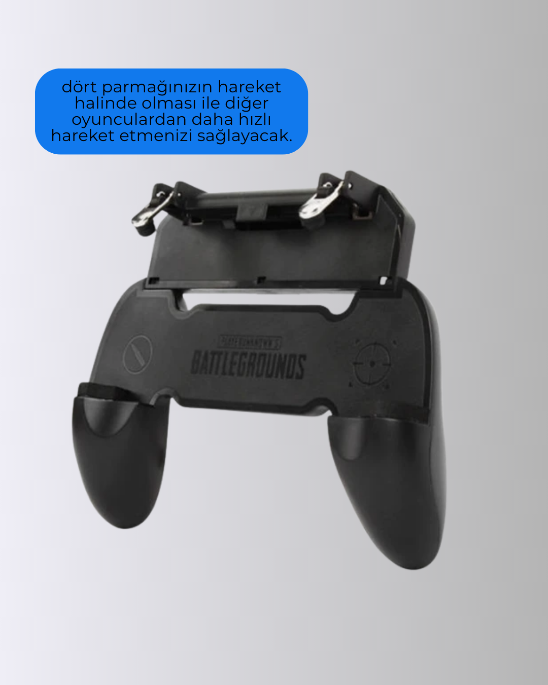 Joystick ve Parmak Tetikleyicili Mobil Oyun Gamepad Tutucu