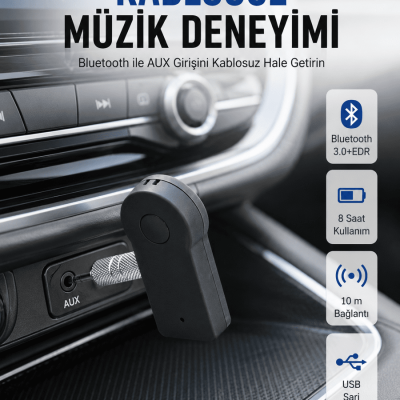 Kablosuz Bağlantı ile Müzik ve Görüşme Araç Kiti