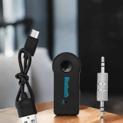 Kablosuz Bluetooth Aux Araç Kiti Siyah Hafıza Kartlı