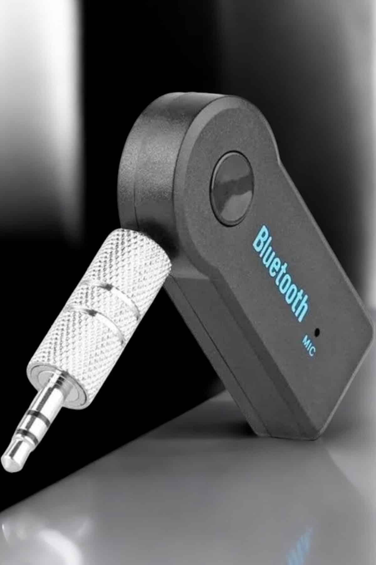 Kablosuz Bluetooth Aux Araç Kiti Siyah Hafıza Kartlı