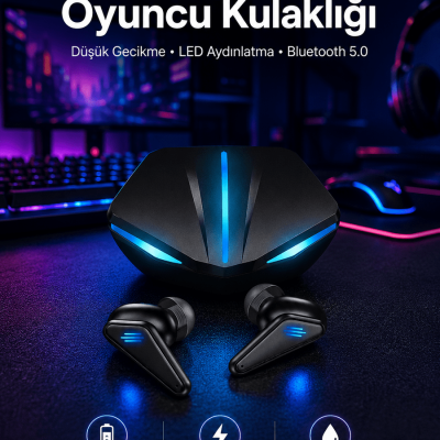 Kablosuz Bluetooth Bağlantılı Kulaklık ve Dokunmatik Ekran Akıllı Saat Arama Cevaplama