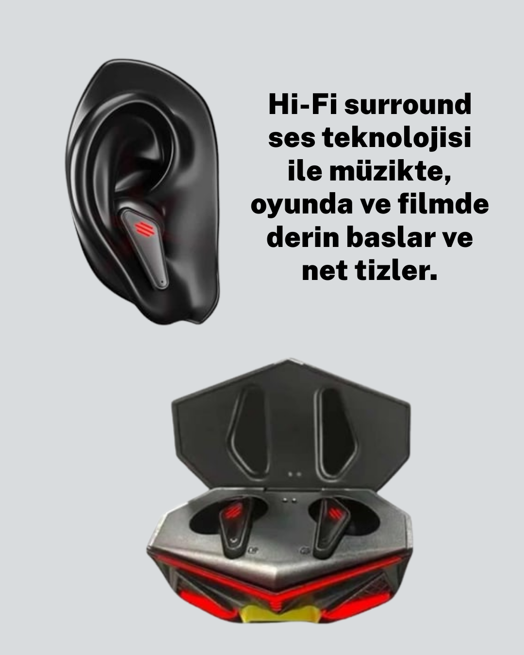 Kablosuz Kulaklık Gürültü Önleyici Mikrofonlu