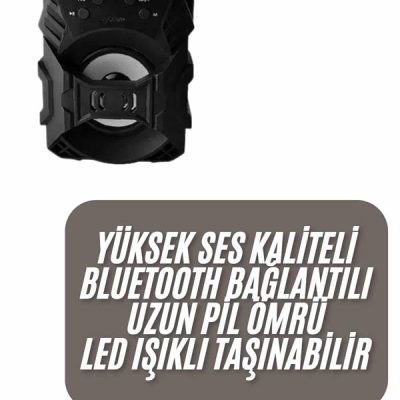 Kablosuz Bluetooth Hoparlör Ses Bombası RGB Işıklı Taşınabilir Yüksek Ses Kaliteli