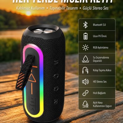 Kablosuz Bluetooth Hoparlör Taşınabilir Çoklu Bağlantılı Özelliği