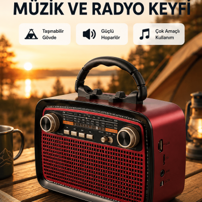 Kablosuz Bluetooth Hoparlör – Yüksek Ses Kalitesi, Uzun Pil Ömrü, FM ve AM Radyo Fonksiyonu