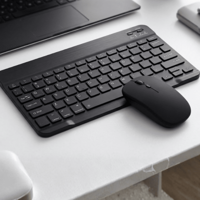 Kablosuz Bluetooth Klavye Mouse Seti Wireless Sessiz İnce Tasarım Çoklu Uyumlu