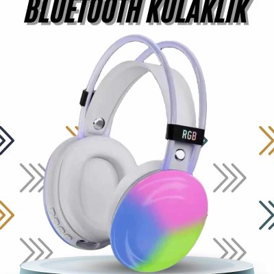 Kablosuz Bluetooth Kulaklık RGB Işıklı Kulak Üstü 5.3 Bluetooth Bağlantılı