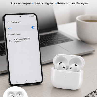 Kablosuz Bluetooth Kulaklık TWS ANC Özelliği Yüksek Ses Kaliteli Yeni Nesil