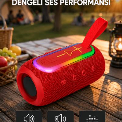 Kablosuz Hoparlör – Bluetooth 5.1, Güçlü Bas ve 10 Metre Menzil