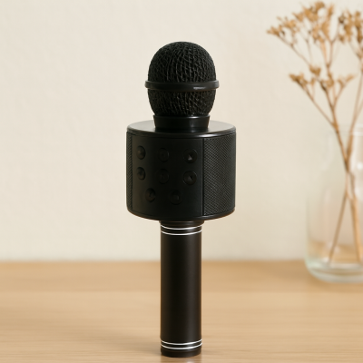 Kablosuz Karaoke Mikrofon Hoparlör (USB/TF/AUX, 800mAh)