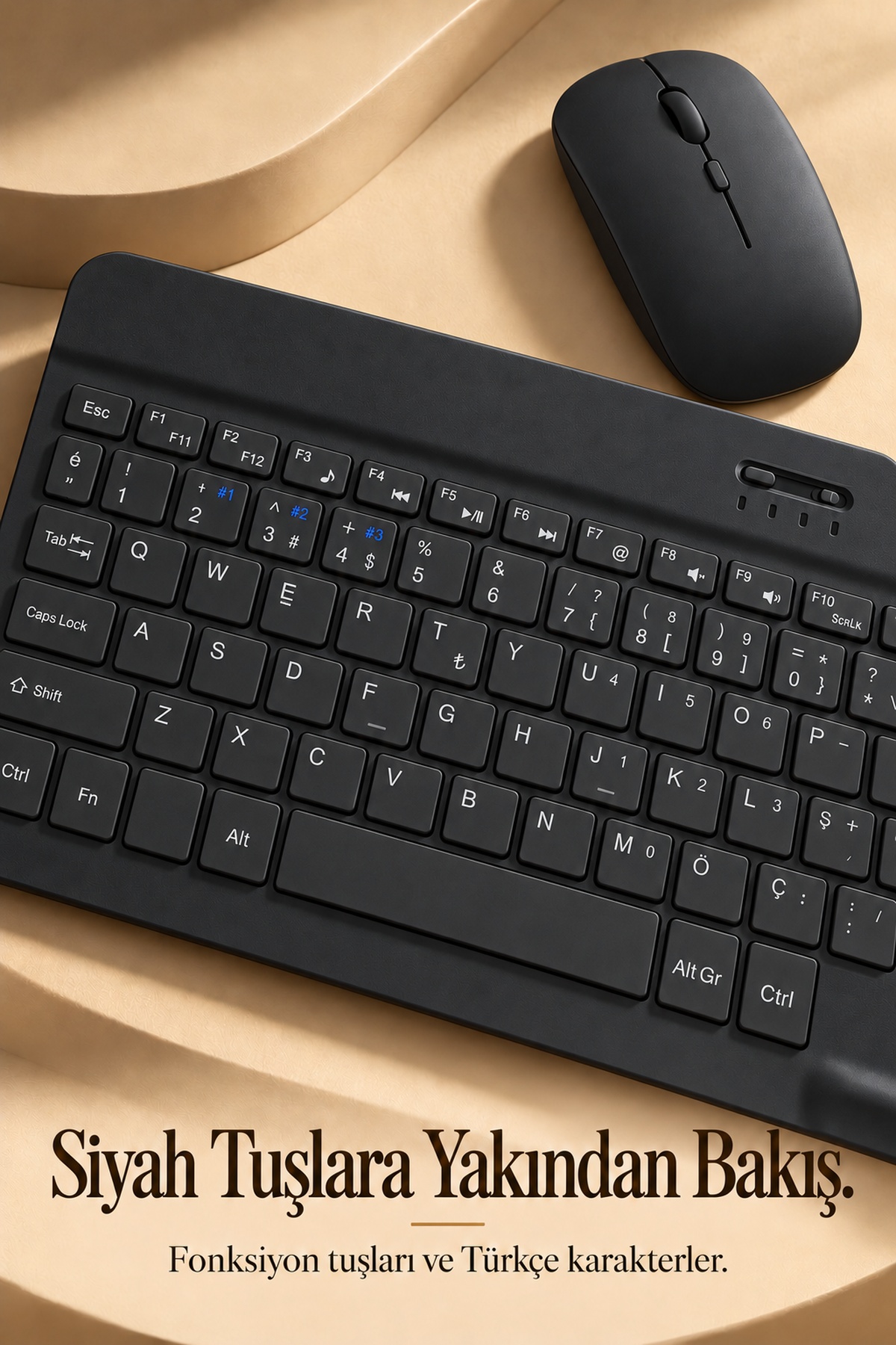 Kablosuz Klavye Mouse Takımı Türkçe Karakterli Tuşlar
