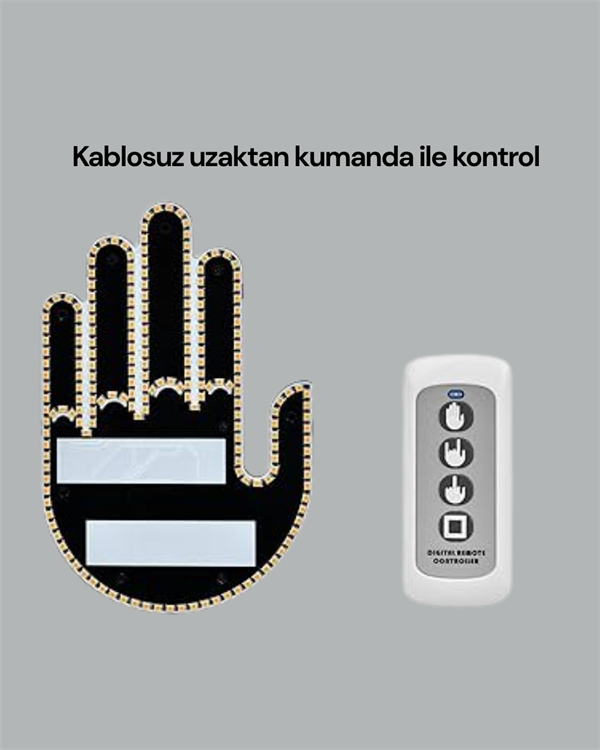 Kablosuz Kumandalı LED Jest Işığı – 3 Modlu Araba Arkası Mesaj Işığı, 203 LED ile Yüksek Parlaklık