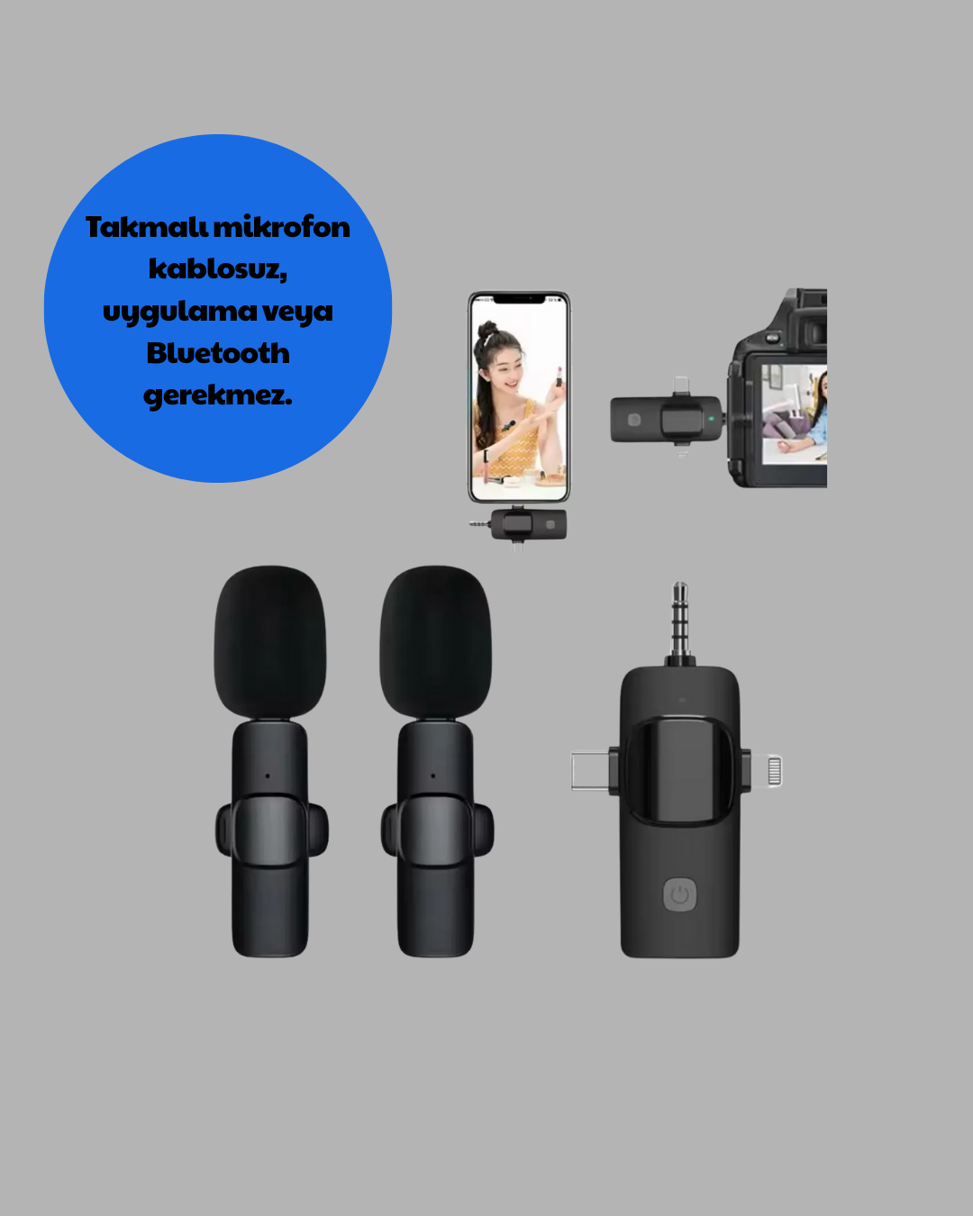 Mobil Uyumlu Mikrofon - Dış Mekân İçin İdeal