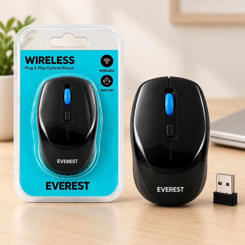Kablosuz Optik Mouse Siyah Lacivert