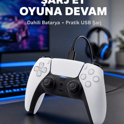 Kablosuz Oyun Kolu PS5 Uyumlu Ergonomik Tasarım ve Hassas Kontrol Yeni Nesil