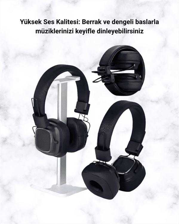 Kablosuz RGB Işıklı Katlanabilir Bluetooth Kulak Üstü Kulaklık