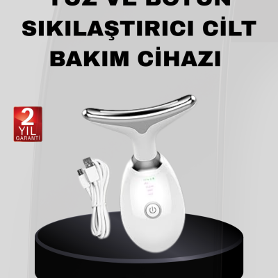 Kablosuz Şarjlı Yüz Sıkılaştırıcı Cihaz EMS Mikro Akım Anti-Aging Masaj Aleti