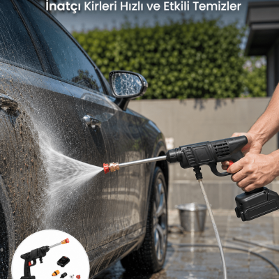 Kablosuz Taşınabilir Basınçlı Yıkama Tabancası Köpük Şişeli