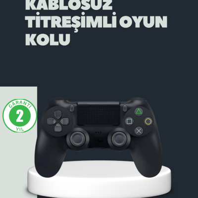 Kablosuz Titreşimli Oyun Kolu – PS4 Uyumlu Ergonomik Tasarım ve Uzun Pil Ömrü