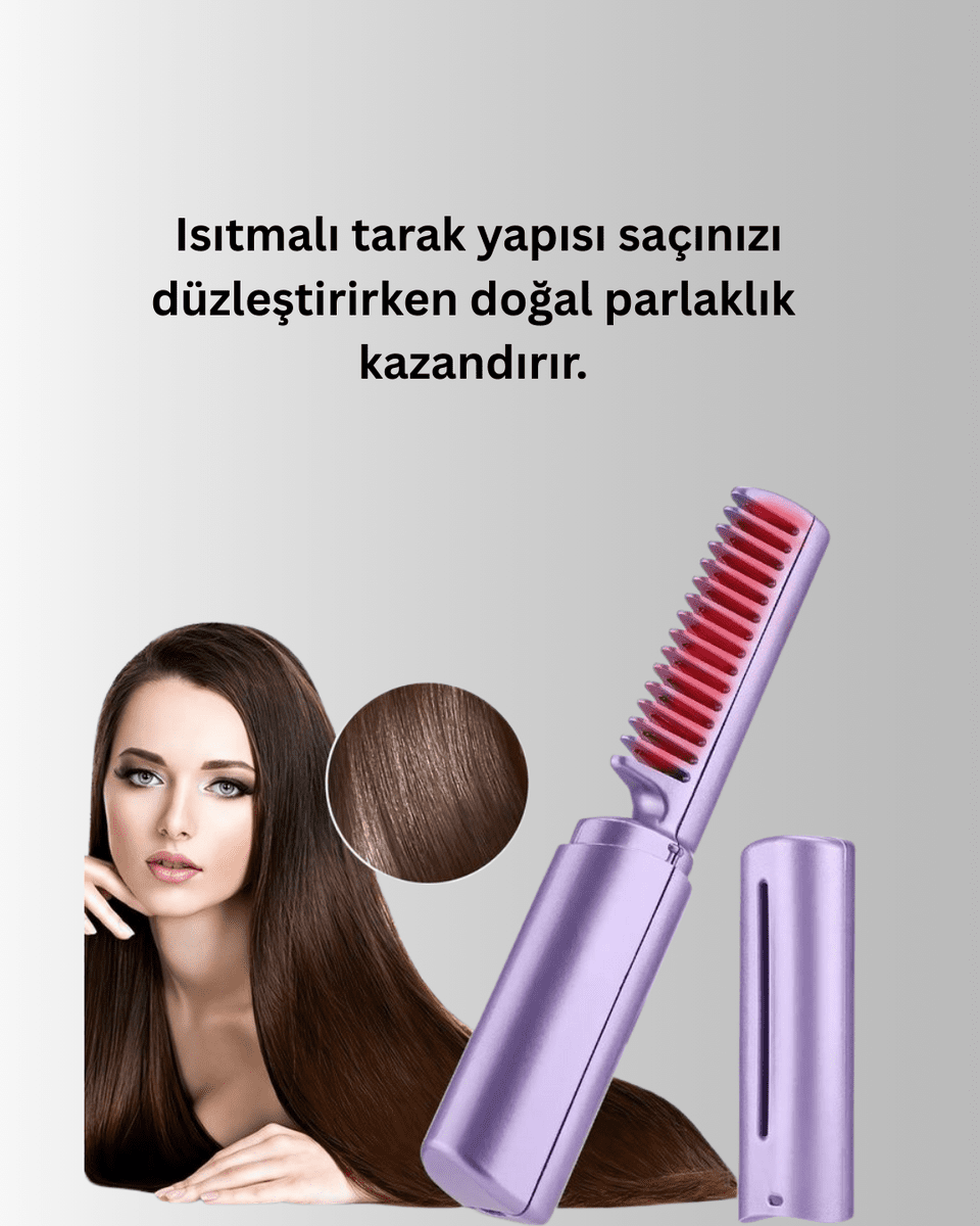 Şarjlı Saç Düzleştirici Tarak