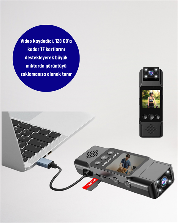Kablosuz WiFi Bağlantılı Full HD Mini Kamera – Döngüsel Kayıt ve Hareket Algılama Özellikli