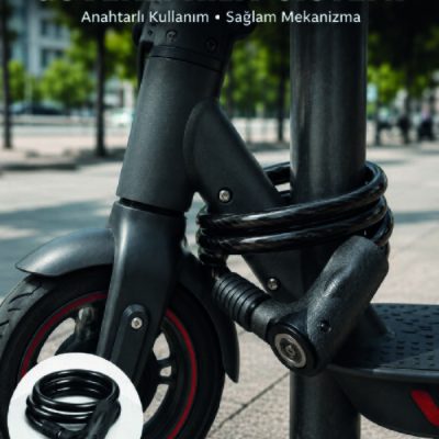 Kalın PVC Kaplamalı Dayanıklı Motosiklet ve Bisiklet Güvenlik Kilidi