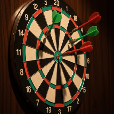 Kaliteli Ahşap 15 İnç Dart Tahtası Kolay Montajlı 4 Ok