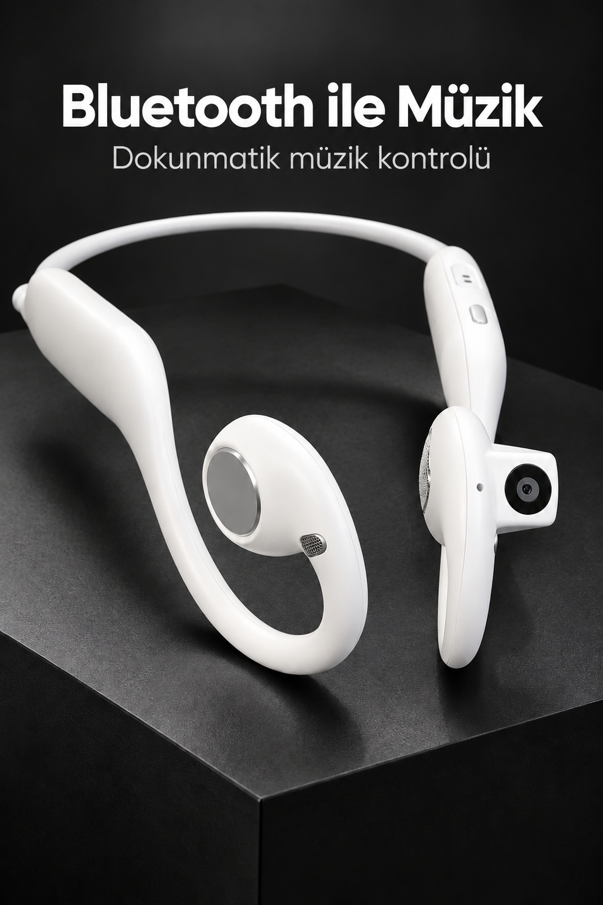 Manyetik Şarjlı Kablosuz Kulaklık Dokunmatik Müzik Kontrollü