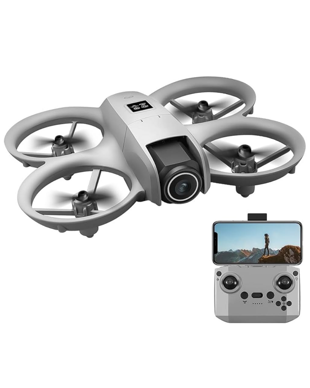 Uzun Şarj Süreli Kameralı Mini Drone Işıklı Akıllı Uçuş Sistemli