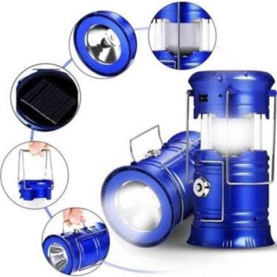 Kamp Lambası Solar Şarjlı Kızaklı Kamp Feneri Led Lamba Işıldak