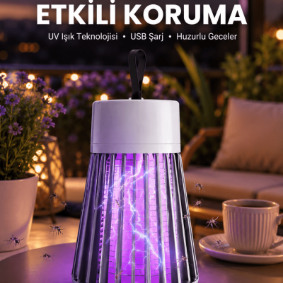 Kamp ve Bahçe İçin Şarjlı Böcek Kovucu Lamba