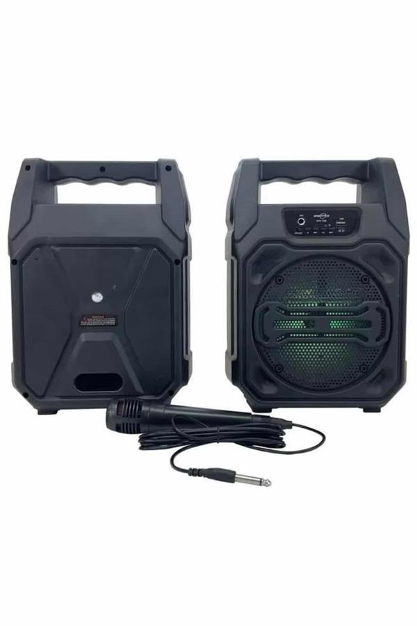 Karaoke Mikrofonlu Fm Radyolu Bluetooth Hoparlör Yüksek Ses Kaliteli