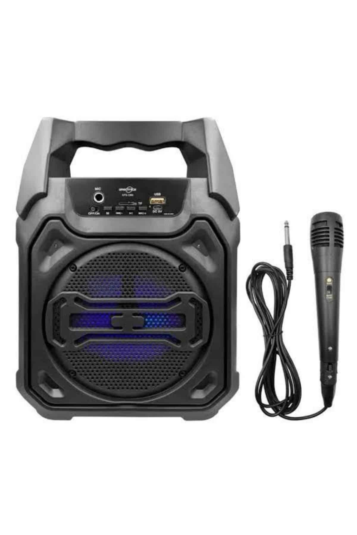 Karaoke Mikrofonlu Fm Radyolu Bluetooth Hoparlör Yüksek Ses Kaliteli