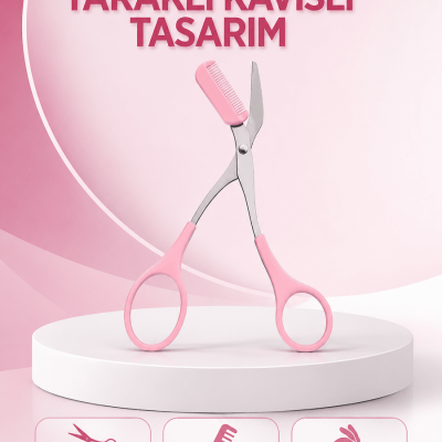 Kaş, Kirpik ve Tırnak Çevresi Temizliği İçin Çok Fonksiyonlu Makas Yeni Nesil