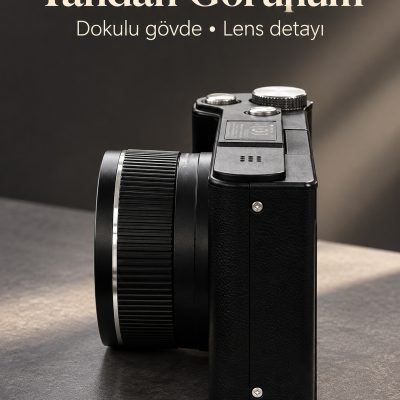 İçerik Üretimi İçin 4K Video Kamera Otomatik Odaklama ve Katlanabilir Ekran