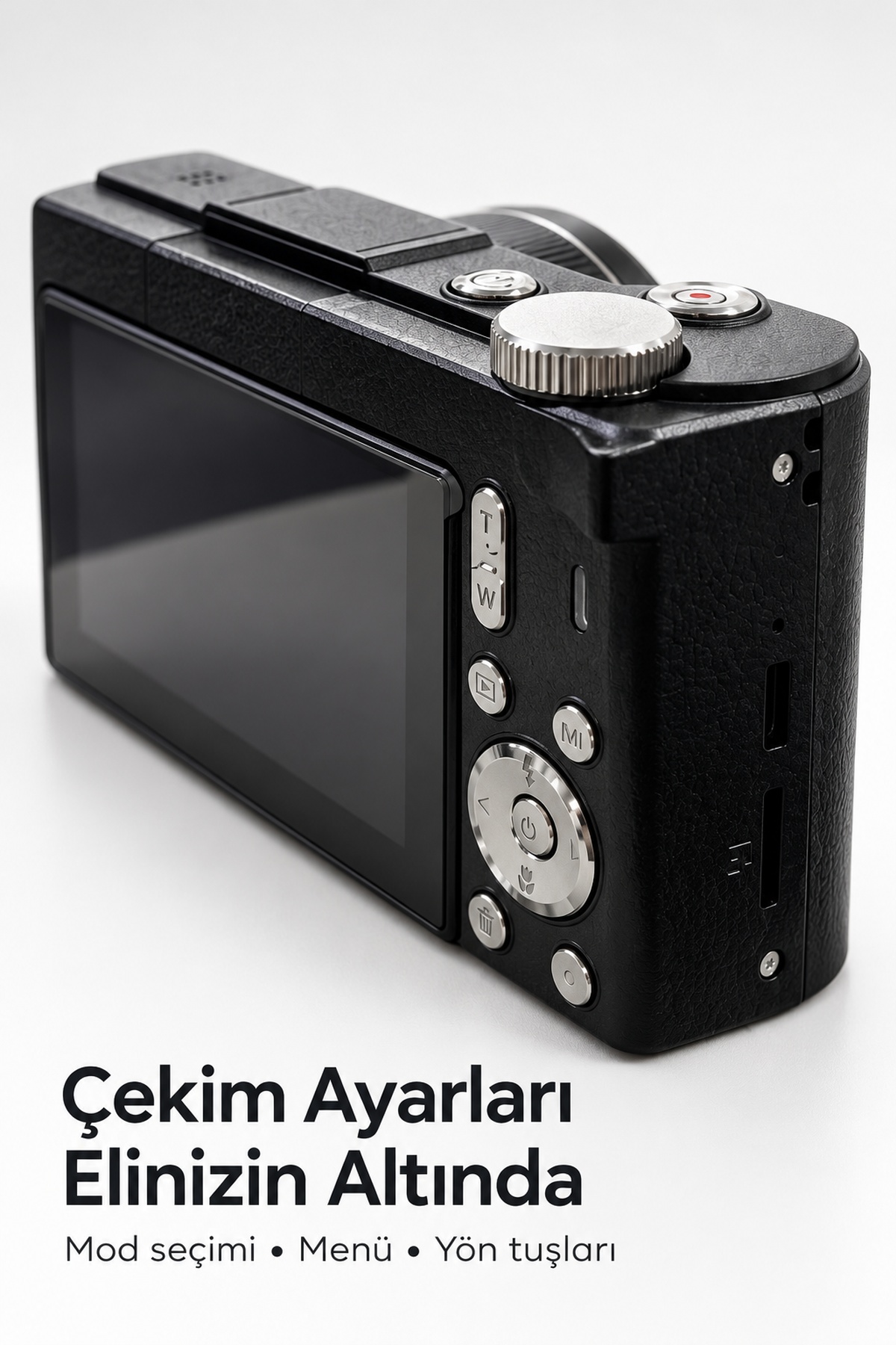 İçerik Üretimi İçin 4K Video Kamera Otomatik Odaklama ve Katlanabilir Ekran