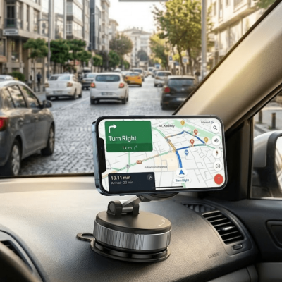 Katlanabilir Manyetik Telefon Tutucu Araç Konsol Telefon Standı