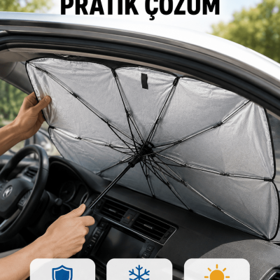Katlanabilir Oto Güneşlik – UV Koruma ve Isı Yalıtımı Yeni Nesil