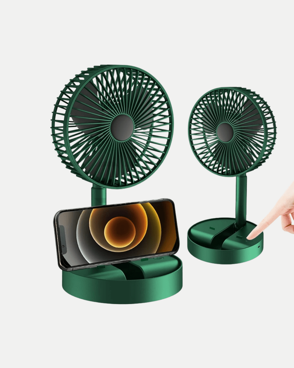Taşınabilir Katlanabilir Mini Fan 3 Kademeli Şarj Edilebilir