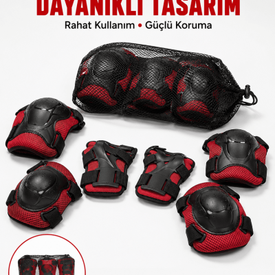 Kaykay Paten Scooter Bisiklet Koruyucu Ekipman Seti Darbe Emici Koruma