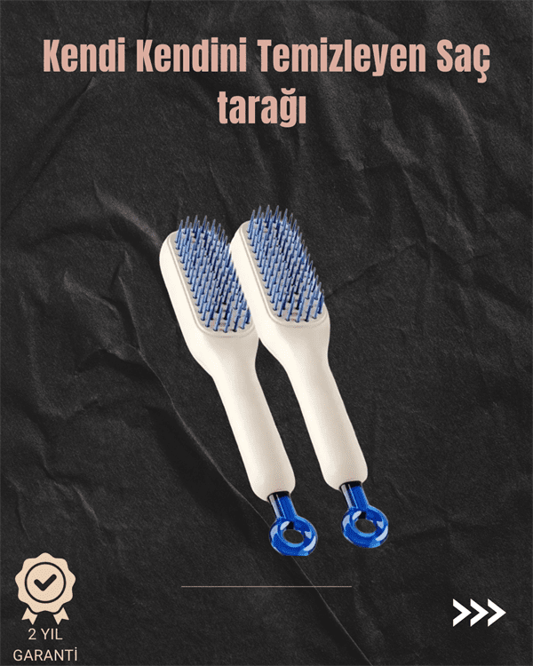 Kendini Temizleyen Hava Yastıklı Saç Tarağı – Düğümsüz Tarama