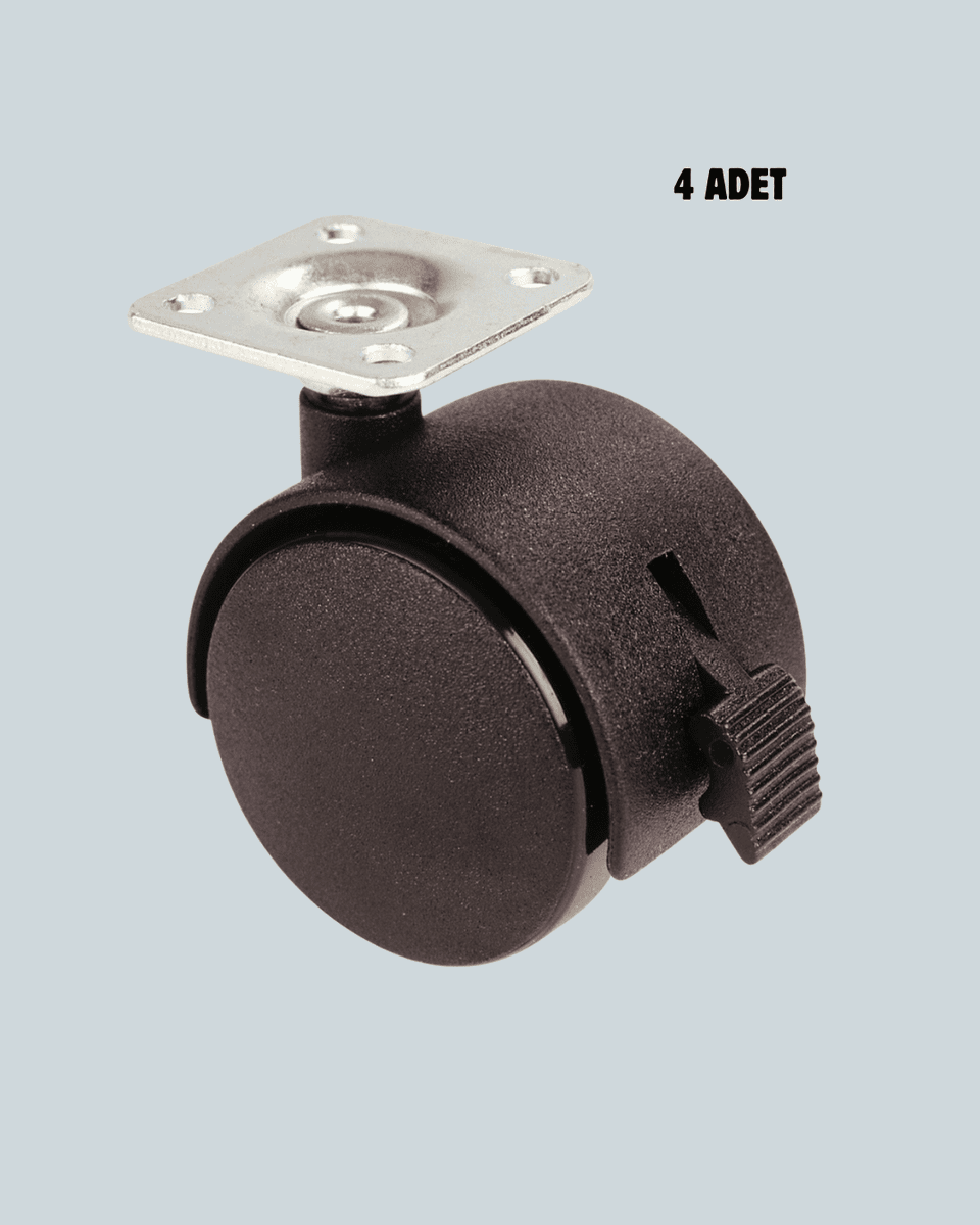 4’lü Kilitli Tekerlek Ayak 4 cm Sessiz ve Dayanıklı