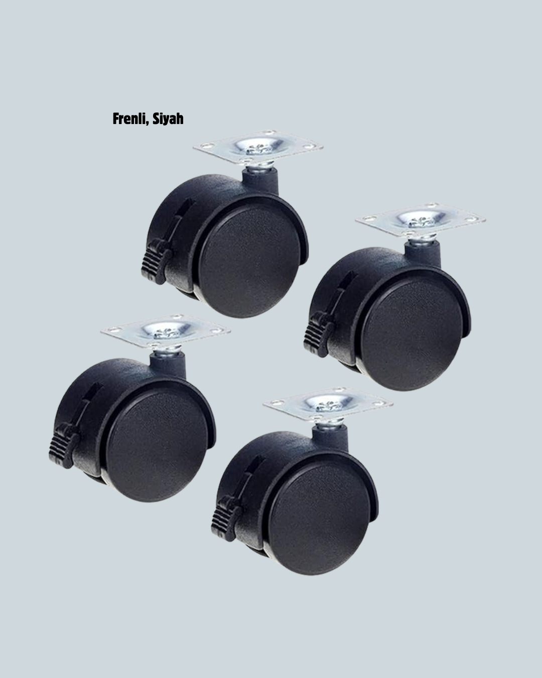 4’lü Kilitli Tekerlek Ayak 4 cm Sessiz ve Dayanıklı