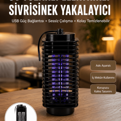 Kimyasal İçermeyen UV Işıklı Böcek ve Sivrisinek Kapanı – Güvenli Kullanım Yeni Nesil