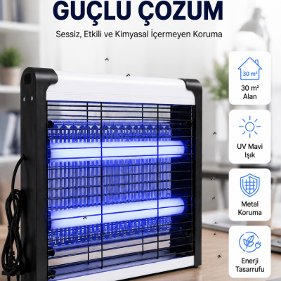 Kimyasal İçermeyen UV Işıklı Elektrikli Sinek ve Böcek Öldürücü