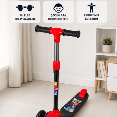 Kız ve Erkek Çocuk Scooterı 3 Tekerlekli Dengeli ve Kolay Kullanımlı Skuter