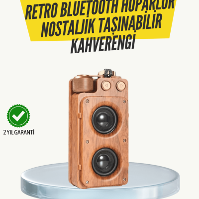 Klasik Görünümlü Bluetooth Hoparlör 360 Derece Stereo ve FM Radyo